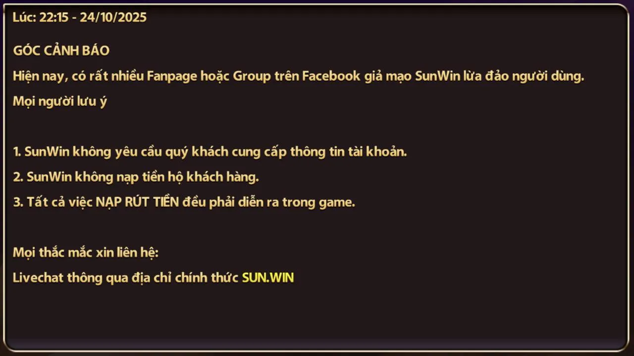 Hướng dẫn bảo vệ tài khoản Sunwin